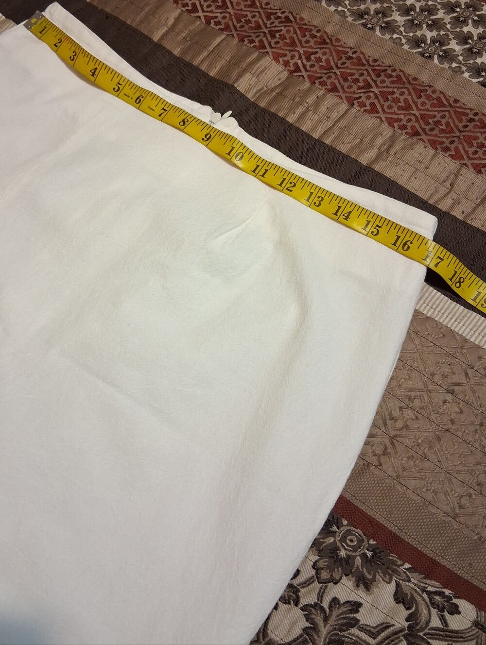 BAMBU Y2k Retro Women Skirt 100% Cotton Zip Back SzM 90s Midi Vintage - Picture 9 of 12